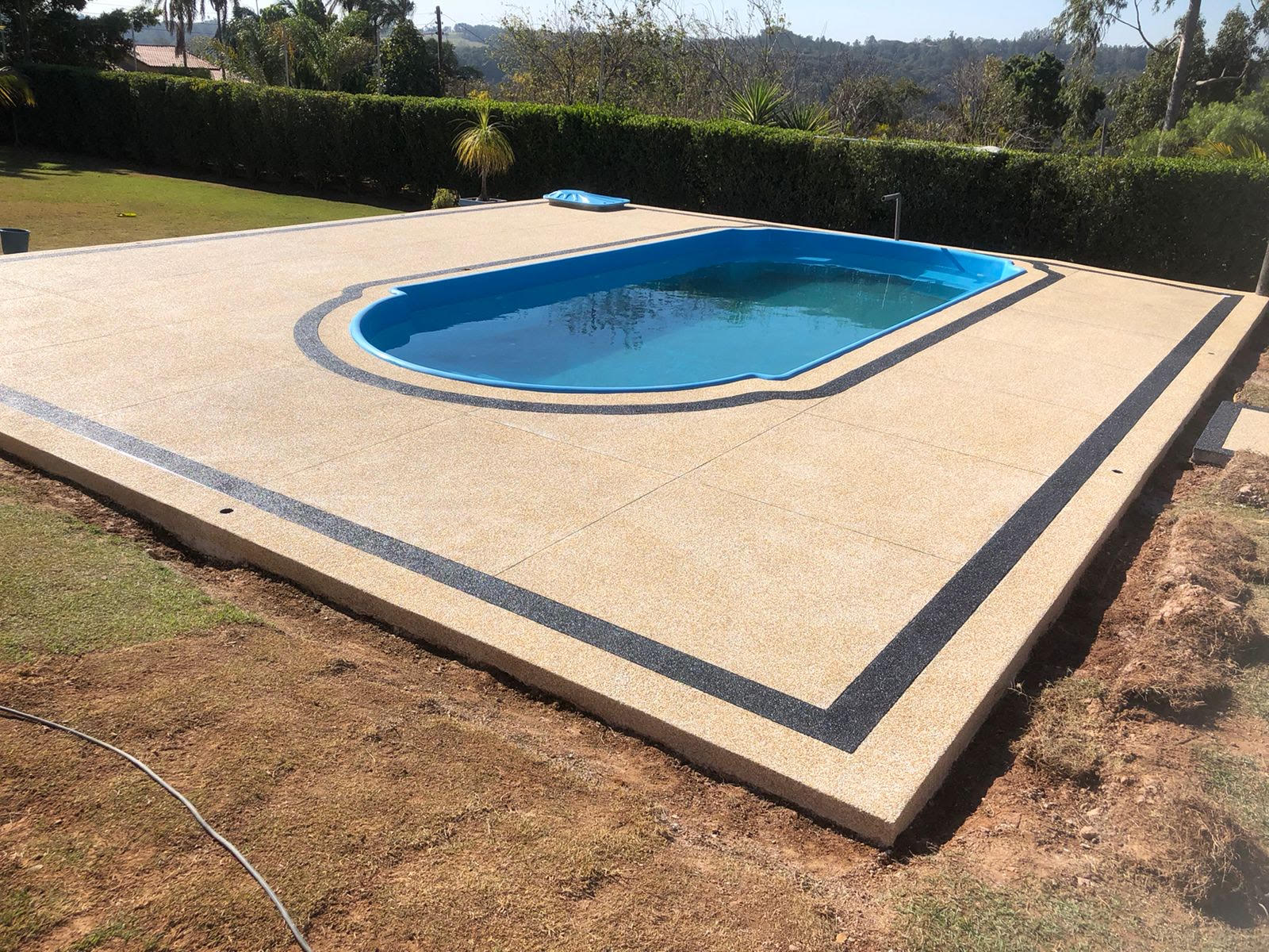 Piso fulget com resina